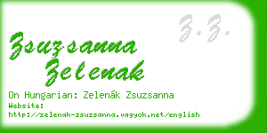 zsuzsanna zelenak business card