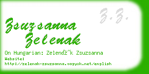 zsuzsanna zelenak business card